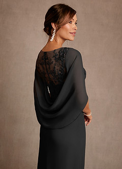 Azazie Forums Mother of the Bride Dresses Black A-Line Lace Dress image5