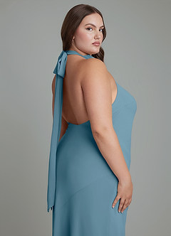 Azazie Velli Abiti da Damigella Abito Sirena in Chiffon Collo alto Bermuda image14