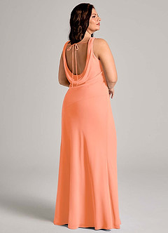 Azazie Rylina Vestidos de damas de honor Vestido de Atardecer de Gasa de Corte Sirena con Plisado image11