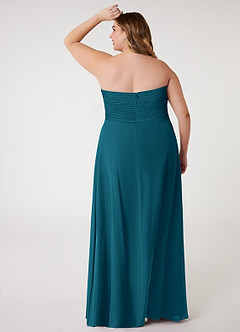Azazie Arabella Allure Bridesmaid Dresses Ink Blue A-Line Sweetheart Neckline Chiffon Convertible Dress image13