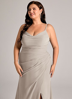 Azazie Deandra Bridesmaid Dresses Frost Mermaid Pleated Chiffon Dress image12
