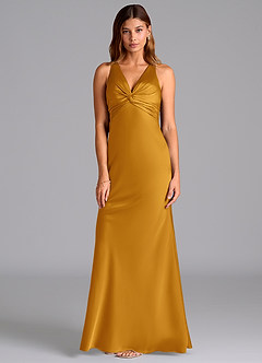 Azazie Hati Brudtärnklänningar Klä av Sjöjungfru i Stretch Satin Knäck image5