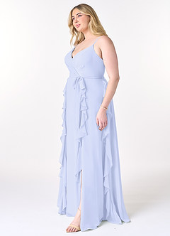 Azazie Peyton Bridesmaid Dresses Lavender A-Line Ruched Chiffon Dress image9
