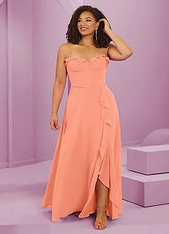 Barbie ♥ Azazie Bridesmaid Dresses Sunset A-Line Sweetheart Neckline Chiffon Dress image8
