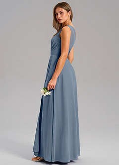 Azazie Phaedra Bridesmaid Dresses Twilight A-Line One Shoulder Chiffon Dress image6
