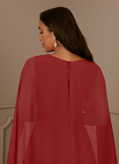 Azazie Isa vestidos de madre de la novia Vestido de Óxido de Gasa de Corte En A con Cuello en V plisado image6