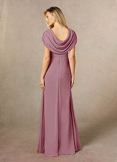 Azazie Mary Mother of the Bride Dresses Vintage Mauve A-Line Side Slit Chiffon Dress image3