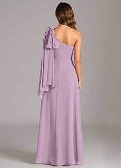 Azazie Tella Bridesmaid Dresses Wisteria A-Line One Shoulder Chiffon Dress image7
