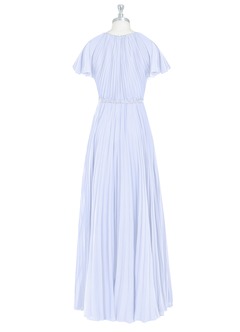 Azazie Kara Modest Bridesmaid Dresses A-Line Pleated Chiffon Floor-Length Dress image8