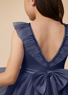 Azazie Dolly Final Sale Stormy A-Line Bow Tulle Dress image5
