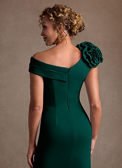 Azazie Gwynne vestidos de madre de la novia Vestido de Pino de Crepé elástico de Corte Sirena con Vestidos sin tirantes image8