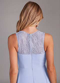 Azazie Vina Bridesmaid Dresses Lavender A-Line Lace Chiffon Dress image7