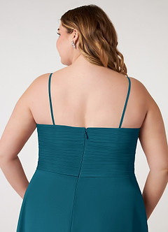 Azazie Arabella Allure Bridesmaid Dresses Ink Blue A-Line Sweetheart Neckline Chiffon Convertible Dress image15