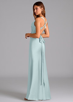 Azazie Hati Brudtärnklänningar Klä av Sjöjungfru i Stretch Satin Dimma image6