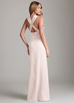 Azazie Cemion Brudtärnklänningar Klä av A-Linje i Stretch Satin Rodnande Rosa image3