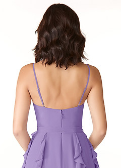 Azazie Peyton Bridesmaid Dresses Tahiti A-Line Ruched Chiffon Dress image3