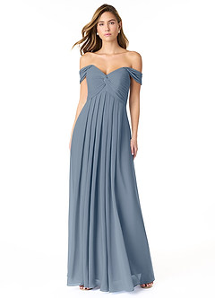 Azazie Kaitlynn Bridesmaid Dresses Twilight Empire Ruched Chiffon Convertible Dress image2