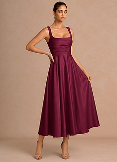 Azaria Merlot Midi Dress image4
