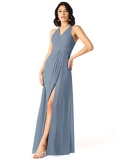 Azazie Danica Bridesmaid Dresses Twilight A-Line Pleated Chiffon Dress image3