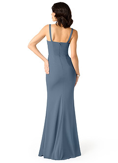 Azazie Gianetta Bridesmaid Dresses Twilight Mermaid Side Slit Stretch Crepe Dress image2