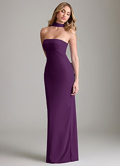 Azazie Lusinda Suknie dla druhen Syrena Zza ramienia Szyfon Do ziemi Sukienka image7