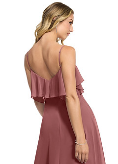 Azazie Jean Robes de demoiselle d'honneur Robe Trapèze Convertible en Mousseline de soie Améthyste image5