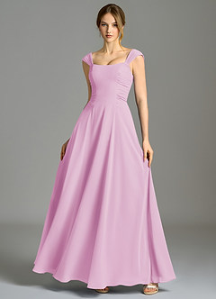 Azazie Oasis Bridesmaid Dresses Candy Pink A-Line with Pockets Chiffon Dress image7