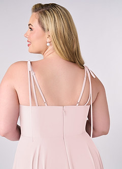 Barbie ♥ Azazie At-home Try On Dresses V-neck Chiffon Tiered A-line Dress image10