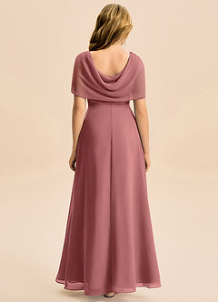 Azazie Emma Junior Robe Trapèze en Mousseline de soie Plissée Améthyste image2