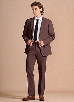 front James Espresso Structured Stretch Suit