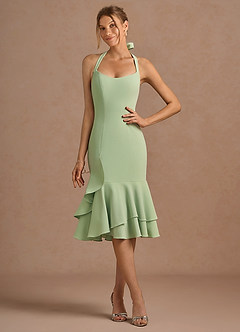 Marcelline Light Green Midi Dress image8
