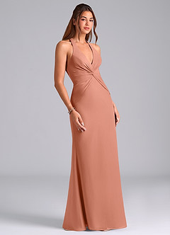 Azazie Valerie Bridesmaid Dresses MAI TAI Mermaid Pleated Chiffon Dress image3