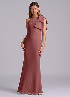 Azazie Yuanna Bridesmaid Dresses Amethyst Mermaid One Shoulder Chiffon Dress image4