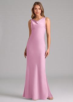 Azazie Allettie Brudtärnklänningar Klä av Sjöjungfru i Stretch Satin Godisrosa image6