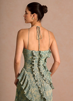Vestido Platino Verde Azulado Maxi Hatsu image6