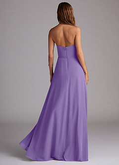 Azazie Wren Bridesmaid Dresses Tahiti A-Line Side Slit Chiffon Convertible Dress image2