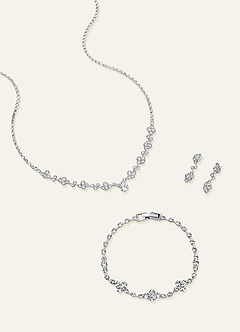 front Conjunto de joias de videira de cristal