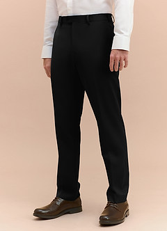 front James Black Structured Stretch Dress Pants