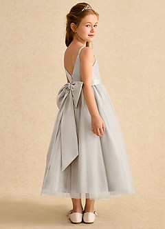 Azazie Patootie Flower Girl Dresses Frost A-Line Spaghetti Strap Tulle Dress image2