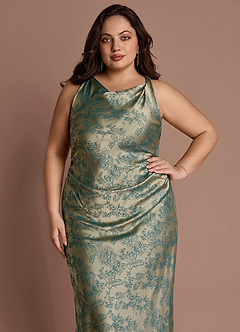 Gelina Platinum Teal Maxi Dress image11