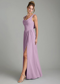 Azazie Novi Bridesmaid Dresses Wisteria A-Line Pleated Chiffon Dress image4