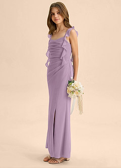 Azazie Jessamine Junior Klä av Sjöjungfru i Chiffong Älskling Halsringning image5