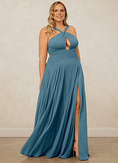 Christian Siriano Bridal for Azazie 1009 Bridesmaid Dresses Bermuda A-Line Pleated Chiffon Dress image12