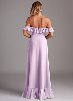 Azazie Lyra Bridesmaid Dresses Frosted Lilac A-Line Chiffon Convertible Dress image7