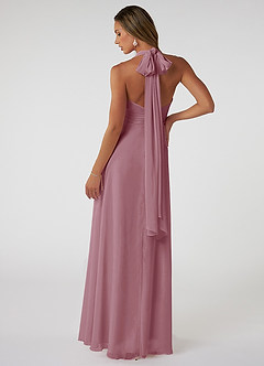 Azazie Fifi Bridesmaid Dresses Vintage Mauve A-Line Strapless Chiffon Convertible Dress image3