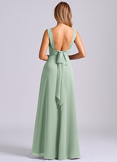 Azazie Beatrice Bridesmaid Dresses Agave A-Line Sweetheart Neckline Chiffon Dress image2