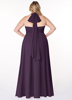 Azazie Fifi Bridesmaid Dresses Plum A-Line Strapless Chiffon Convertible Dress image13
