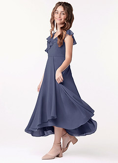Azazie Posie Junior Stormy A-Line Ruched Chiffon Dress image1