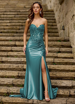 Emblace Dusty Green Mermaid Prom Dress image3