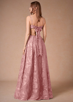 Althea Coral Pink Tie-Back Maxi Dress image4